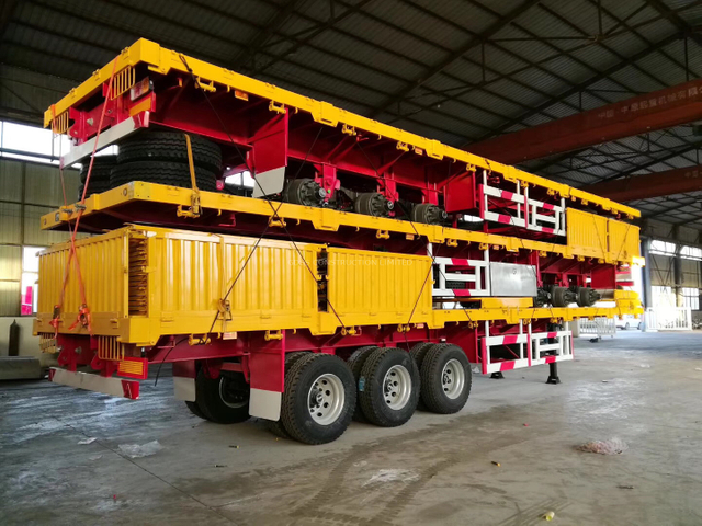 Transport bags cargo goods two or three axles drop side semi trailer