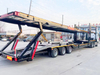 Two single wheeler axles car transporter trailer