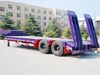 Tri-axle air suspension wood floor military tank transport lowbed truck trailer