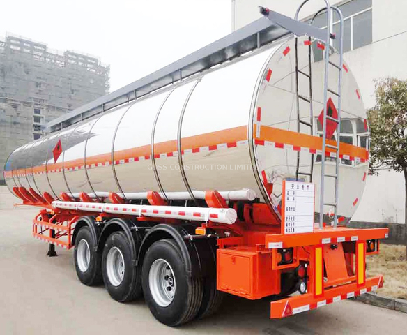 45000 liters transport drinking water three axles aluminum tank trailer