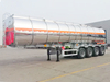 Edible oil transport three BPW axles air suspension aluminum tanker body tank trailer