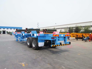 Two axles solid tires port use skeleton container chassis terminal trailer