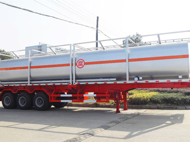 Three axles steel tank transport chemical liquid tanker trailer