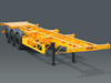 Two axles transport 20ft container skeleton chassis trailer