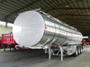 45000 liters transport drinking water three axles aluminum tank trailer