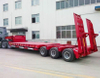 2 lines 4 axles transport heavy machine lowbed trailer