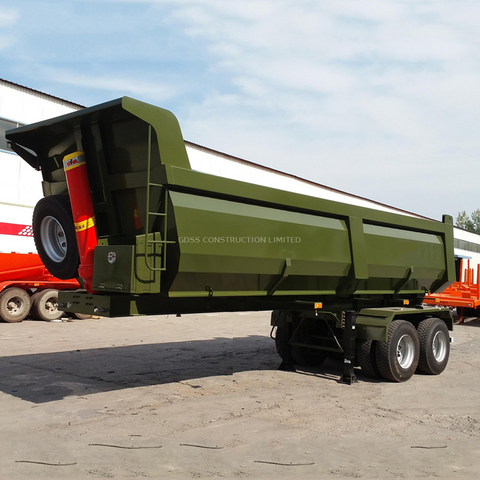 Two axles transport grain self dump tipper trailer