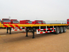 2 axles transport container 40ft long flat bed truck trailer