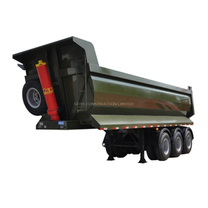 Transport sand stone 80Tons three axles dump semi trailer