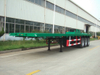 2 axles transport container 40ft long flat bed truck trailer