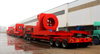 150T heavy duty machine transport modular low bed semi trailer