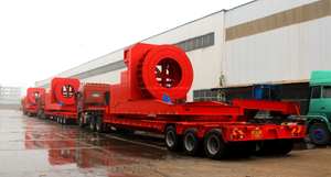 Wind blade transport heavy duty truck trailer