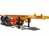 Two axles transport 20ft container skeleton chassis trailer