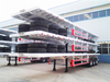 2 axles transport container 40ft long flat bed truck trailer