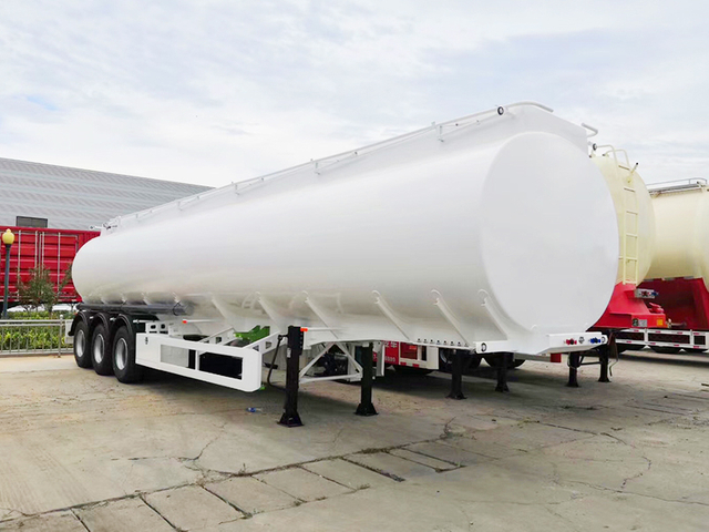 Tri-axle 45000 liters transport oil tank fuel tanker trailer