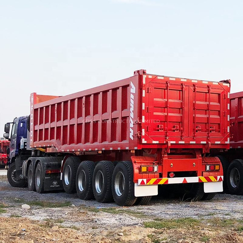 Rear Tipping Side Dump 4 axles Tipper Trailer