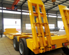 2 lines 4 axles transport heavy machine lowbed trailer