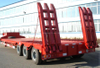 Transport 150T heavy equipment 3 lines 6 axles lowbed trailer