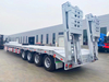 Tri-axle air suspension wood floor military tank transport lowbed truck trailer