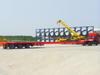 Transport long girder machines linked trailer train heavy duty trailer