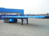 2 axles transport container 40ft long flat bed truck trailer