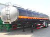 Three axles steel tank transport chemical liquid tanker trailer