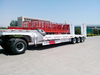 Three axles transport heavy machines low bed trailer