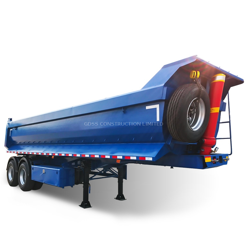 Two axles transport grain self dump tipper trailer 