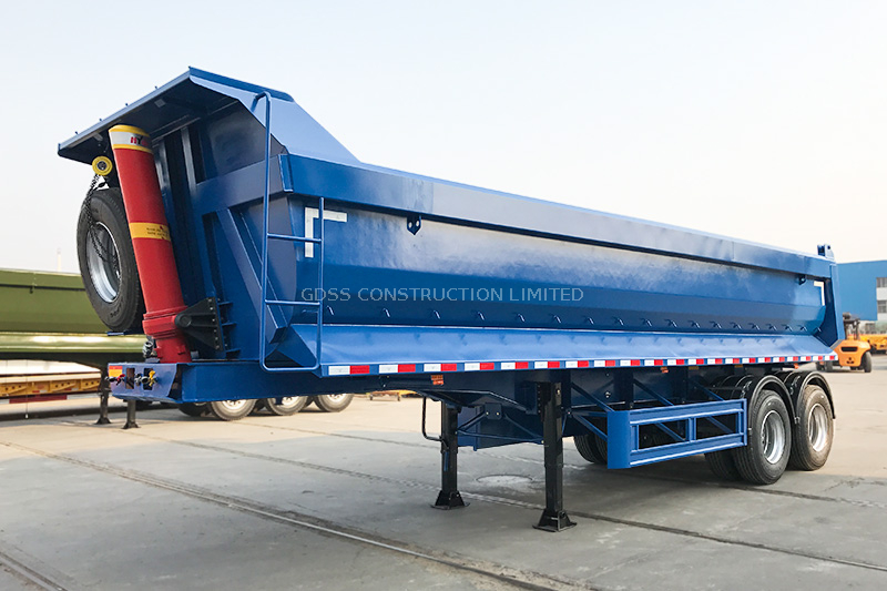 Grain transport self dump tipper trailer